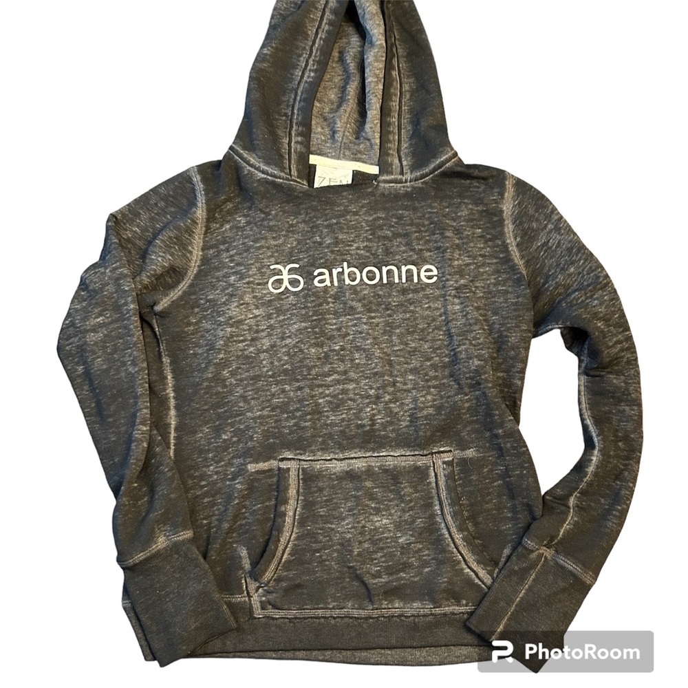 Arbonne women’s hoodie, sweatshirt, size large.  Cotton, polyester, never worn.